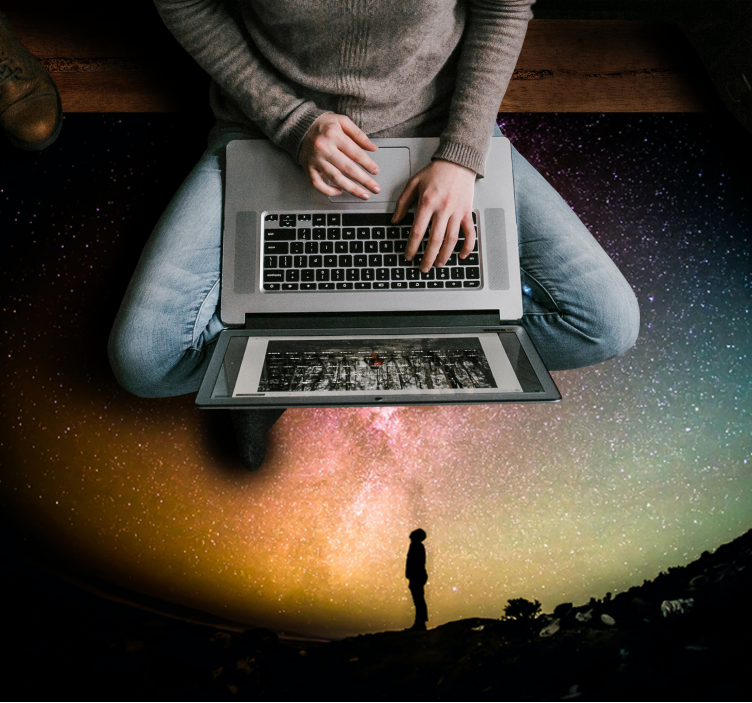 Celestial Landscape nature vinyl carpet - TenStickers