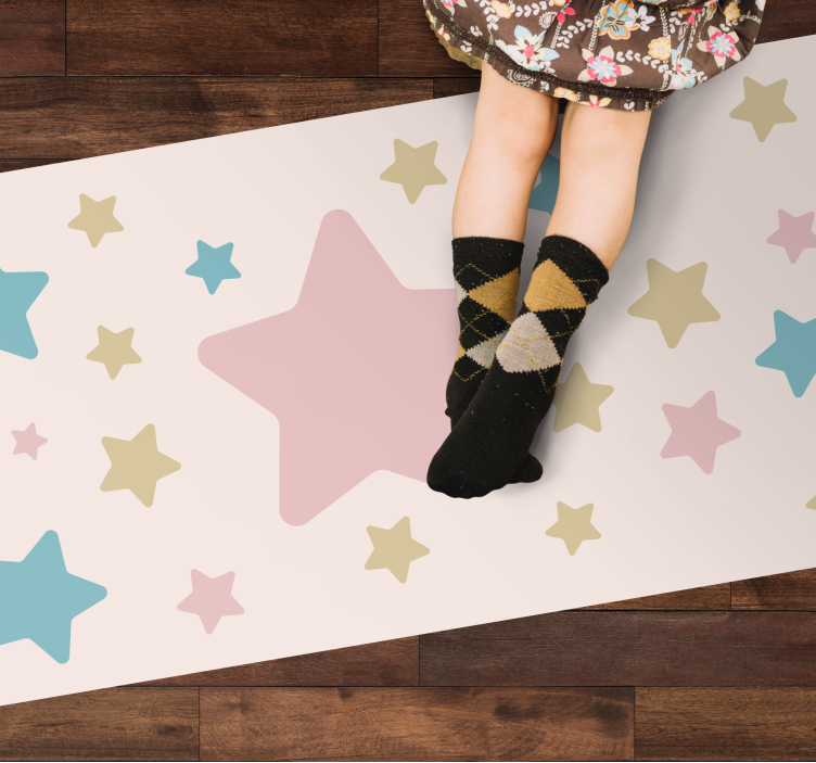 Celestial Motif star vinyl carpet - TenStickers