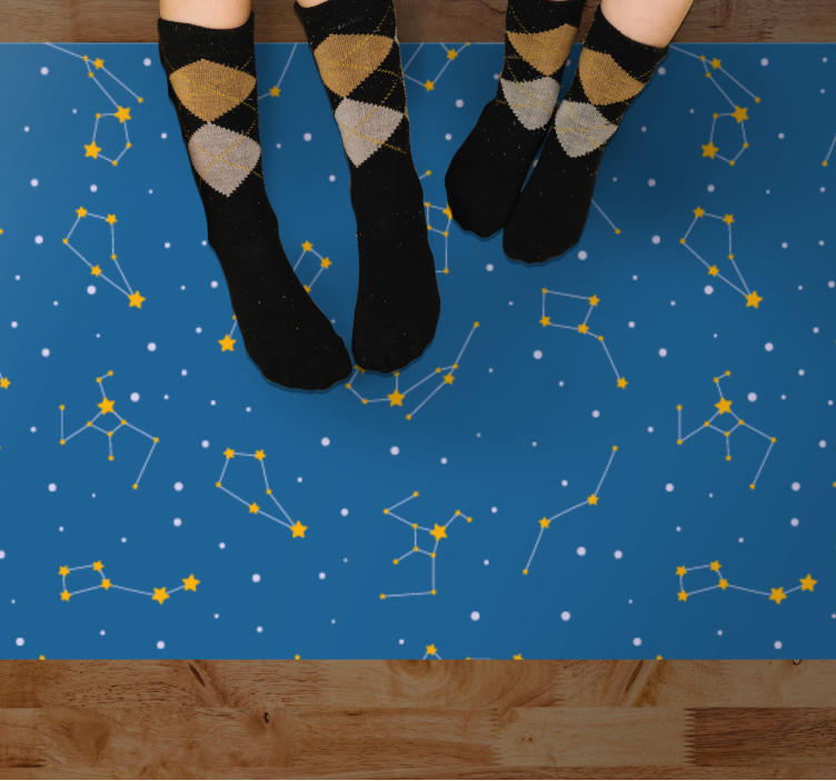 Celestial Night Sky star vinyl carpet - TenStickers
