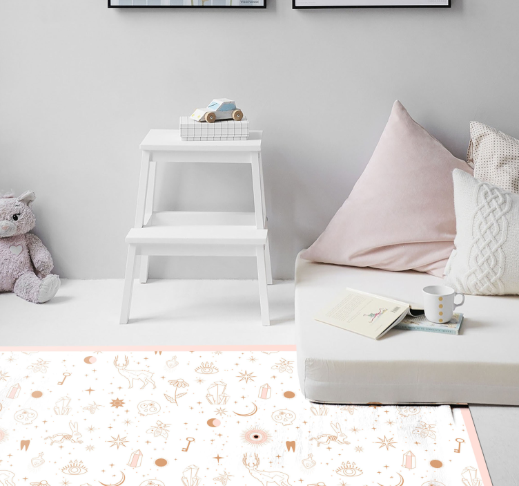 Celestial minimalist design nursery vinyl carpet - TenStickers