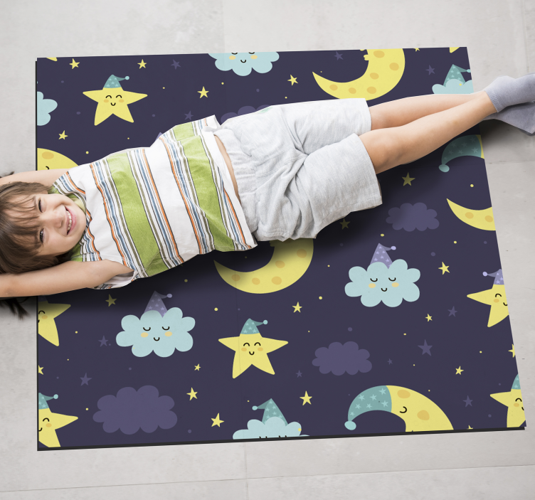 Celestial Slumber kids vinyl carpet - TenStickers