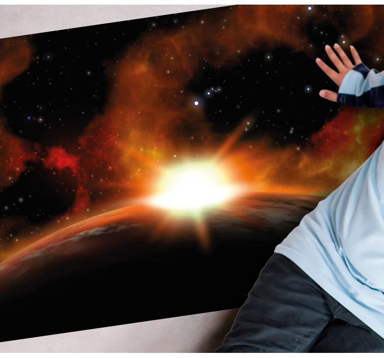 Celestial sunrise glow star vinyl carpet - TenStickers