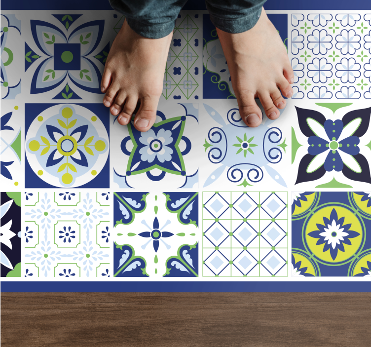 Ceramic inspiration tile vinyl carpet - TenStickers