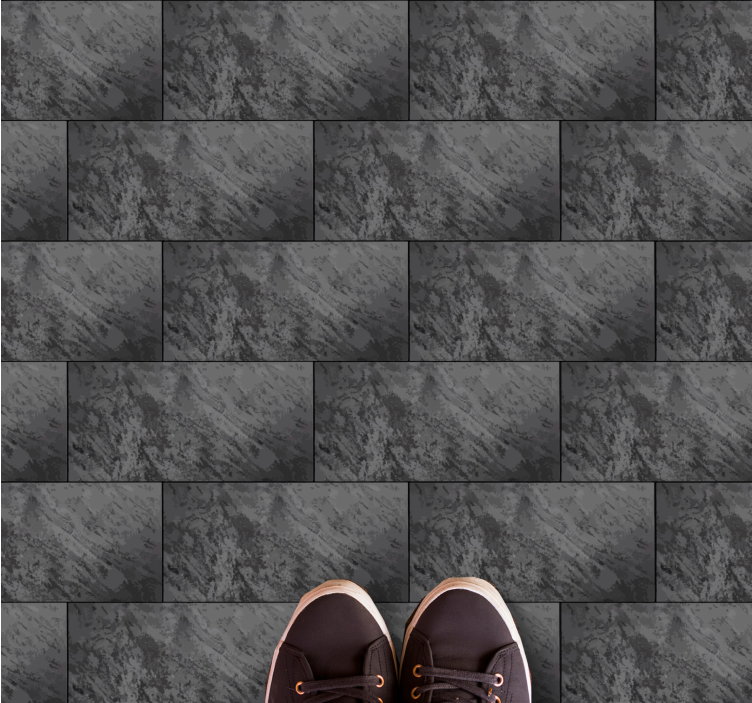 Charcoal style Pattern stone effect vinyl carpet - TenStickers