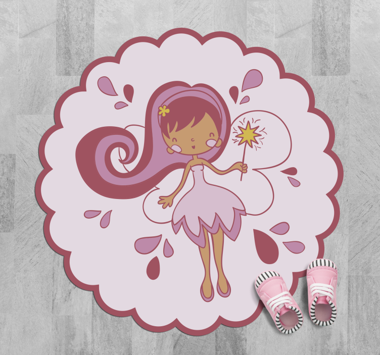 Charming Fairy Figure kids vinyl carpet - TenStickers