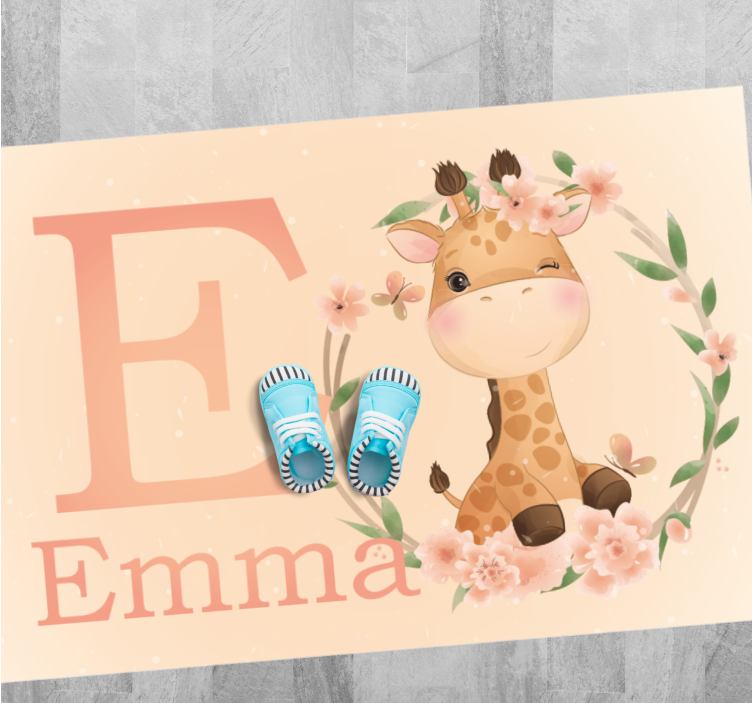 Charming Giraffe Artwork custom vinyl carpet - TenStickers