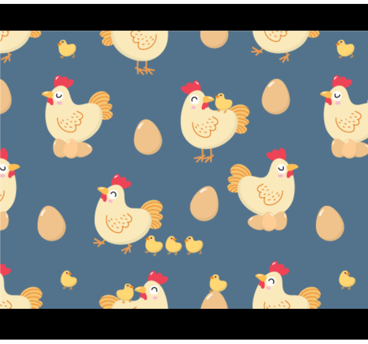 Charming Hen Pattern animal vinyl carpet - TenStickers