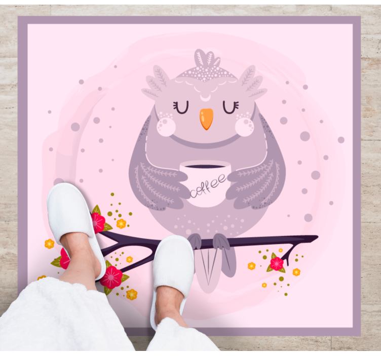 Charming Owl Graphic animal vinyl carpet - TenStickers