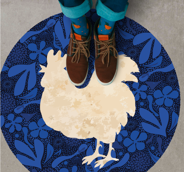 Rooster silhouette animal vinyl carpet - TenStickers