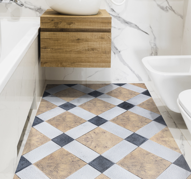 Checkerboard Flooring tile vinyl carpet - TenStickers