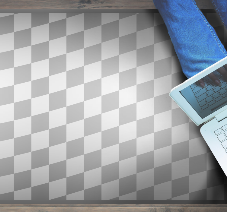 Checkered Arrangement tile vinyl carpet - TenStickers