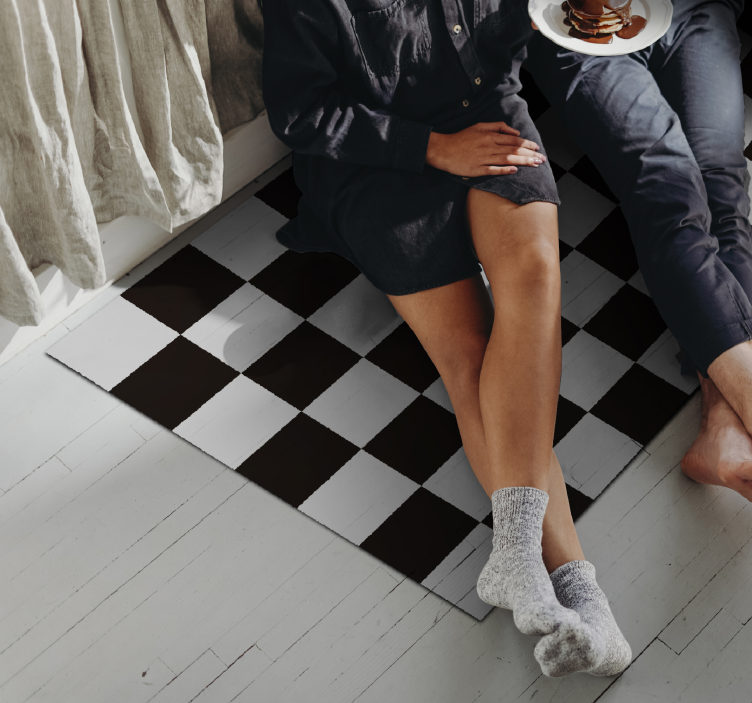 Checkered Pattern geometric vinyl carpet - TenStickers