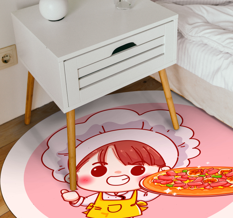 Cheerful Chef Illustration kids vinyl carpet - TenStickers
