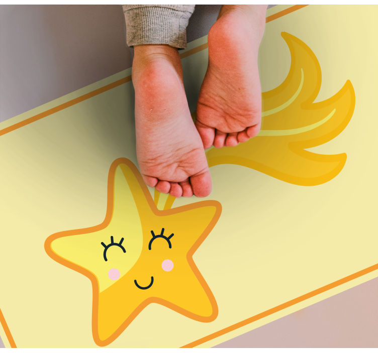 Cheerful Star Design kids vinyl carpet - TenStickers