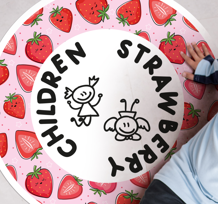 Strawberry and kids kitchen vinyl carpet - TenStickers