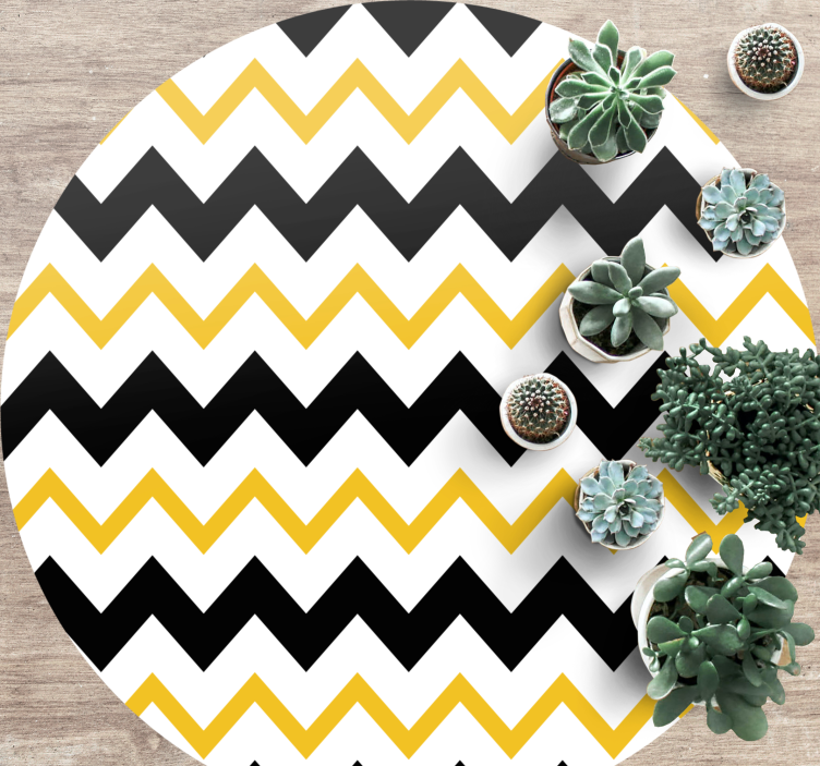 Cheerful Zigzag Pattern striped vinyl carpet - TenStickers