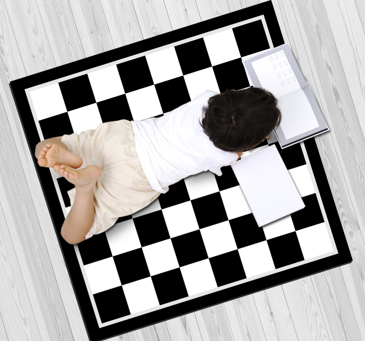 Stunning chessboard game vinyl rug - TenStickers