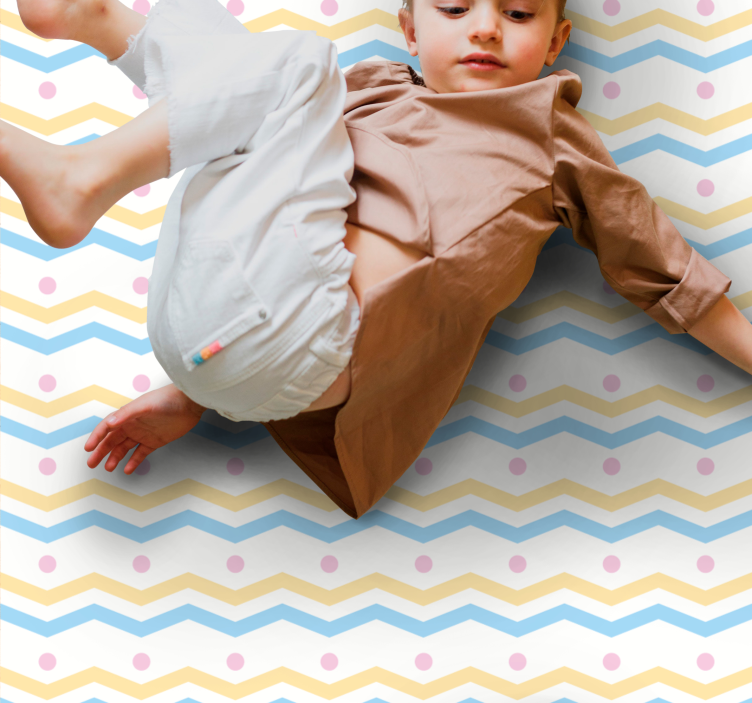 Chevron Colorful Pattern kids vinyl carpet - TenStickers