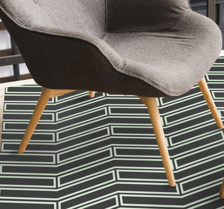 Chevron Lines geometric vinyl carpet - TenStickers
