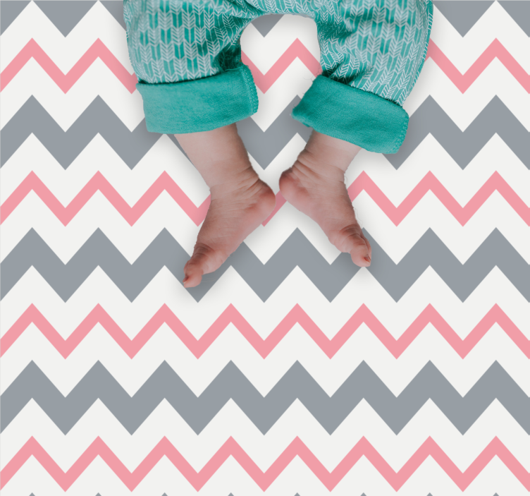 Chevron Pattern Decor kids vinyl carpet - TenStickers