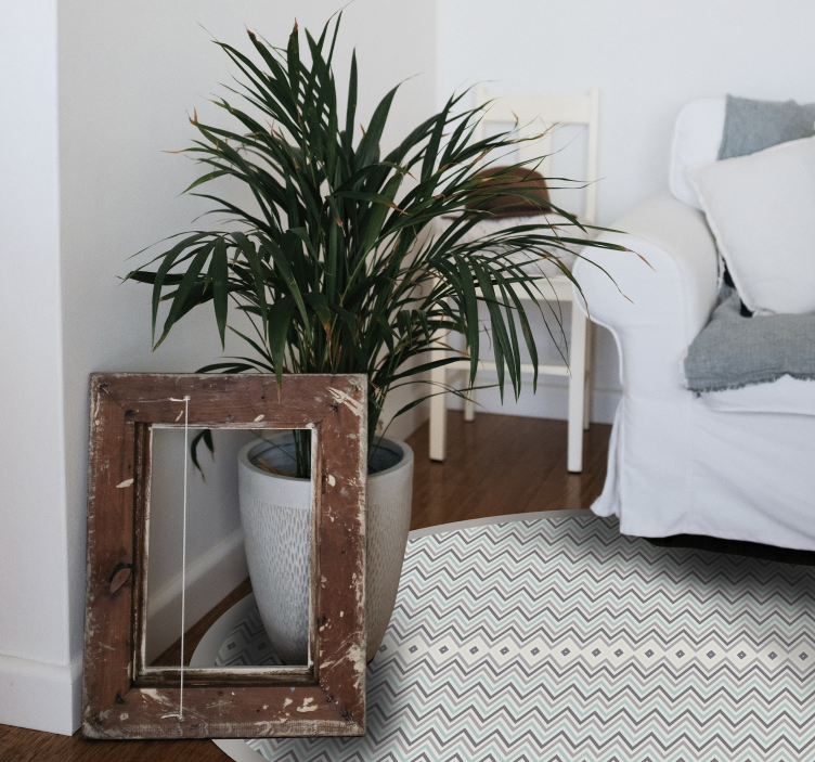 Chevron Pattern Detail striped vinyl carpet - TenStickers