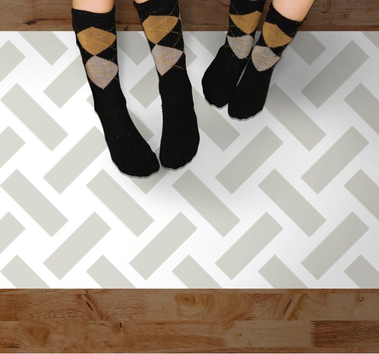 Chevron pattern geometric vinyl carpet - TenStickers