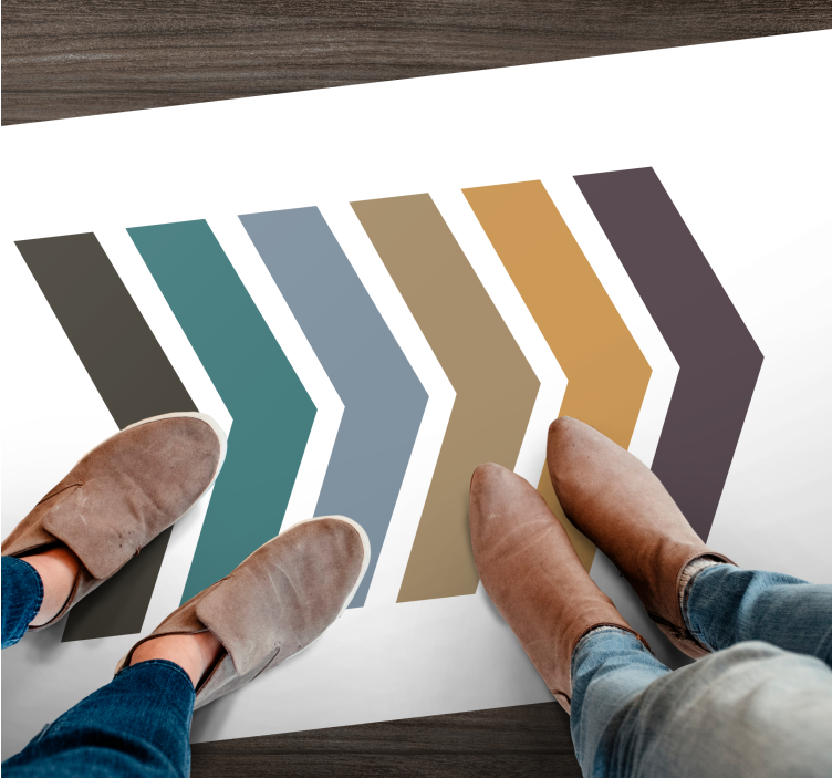 Chevron Pattern Stripes minimalist vinyl carpet - TenStickers