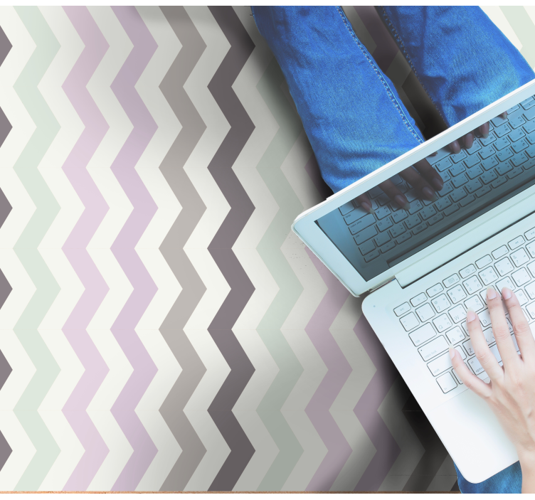 Chevron zigzag nordic waves geometric vinyl carpet - TenStickers