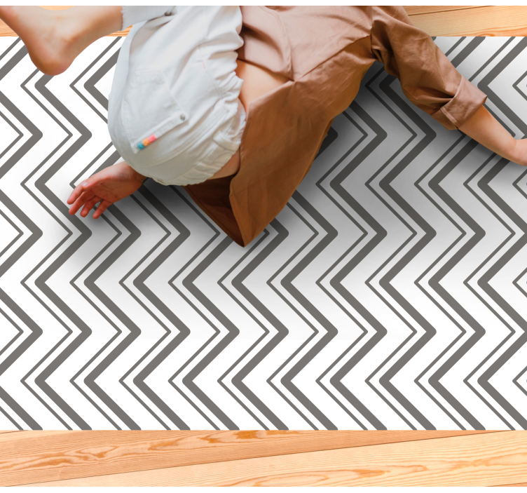 Chevron Patterned Style geometric vinyl carpet - TenStickers