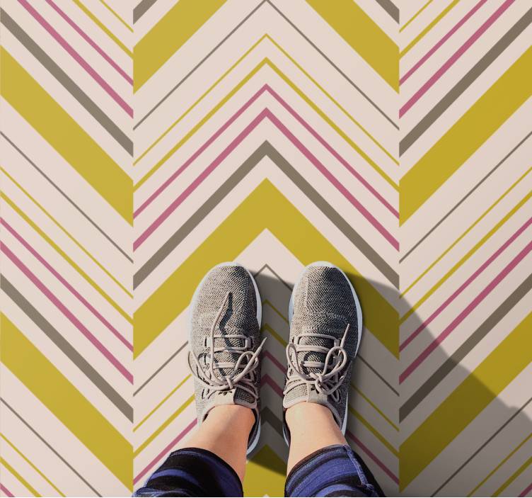 Chevron Stripes striped vinyl carpet - TenStickers