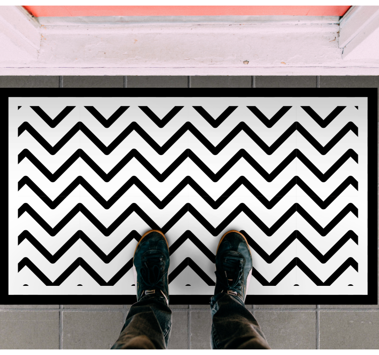Chevron style entrance hall vinyl carpet - TenStickers