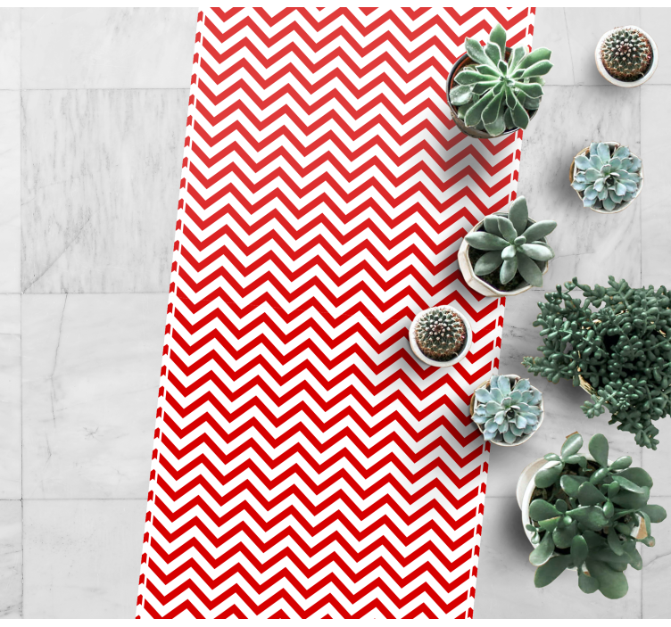 Chevron Zigzag Form striped vinyl carpet - TenStickers