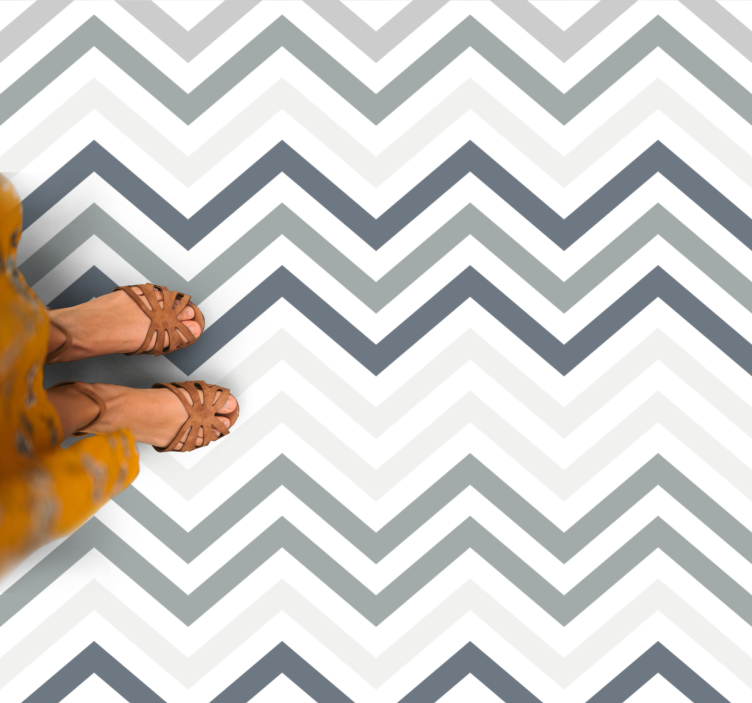 Chic Chevron Motif geometric vinyl carpet - TenStickers