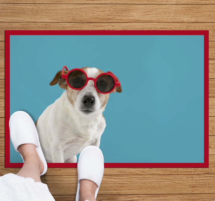 Chic dog portrait animal vinyl carpet - TenStickers