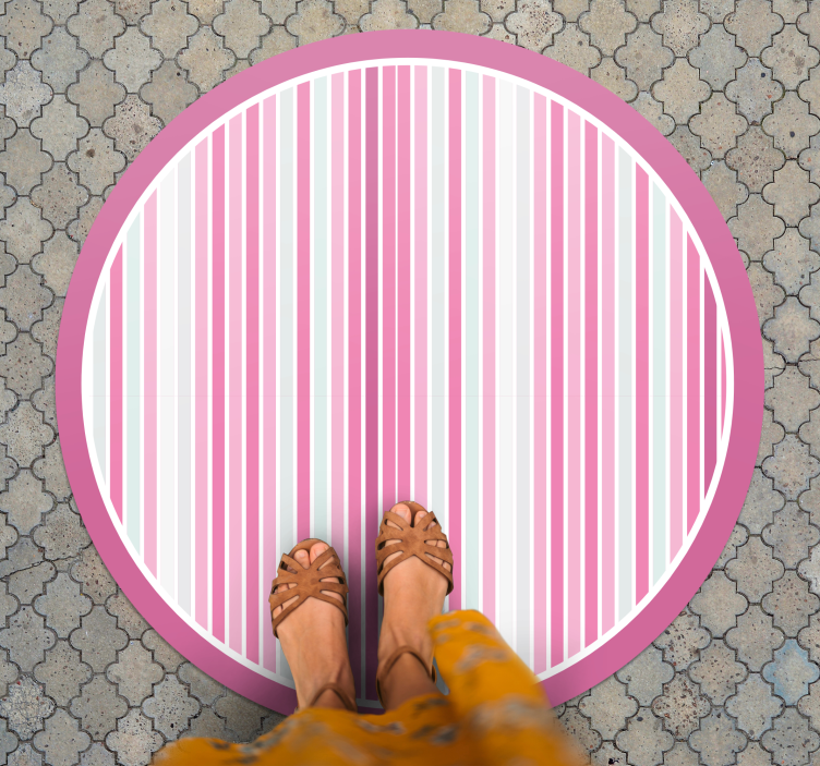 Chic striped style striped vinyl carpet - TenStickers