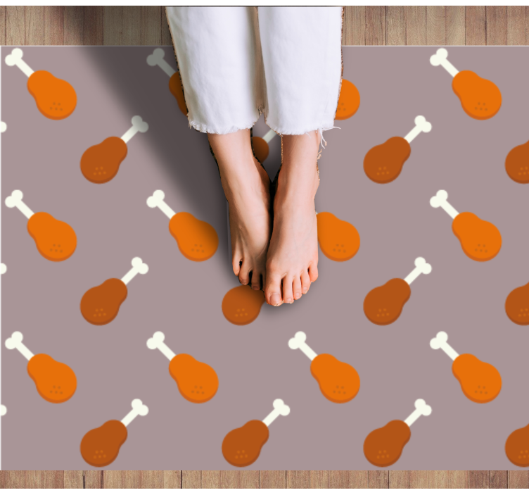 Chicken Drumsticks Pattern kids vinyl carpet - TenStickers