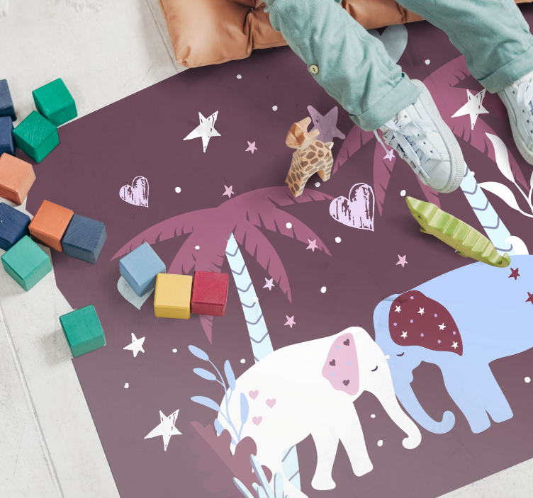 Children's Safari kids vinyl carpet - TenStickers