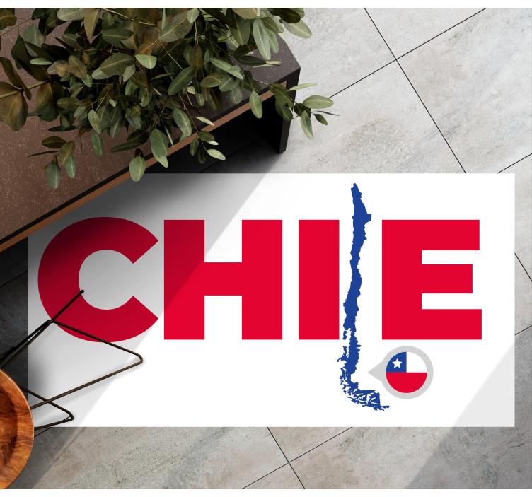 Chilean Map custom vinyl carpet - TenStickers
