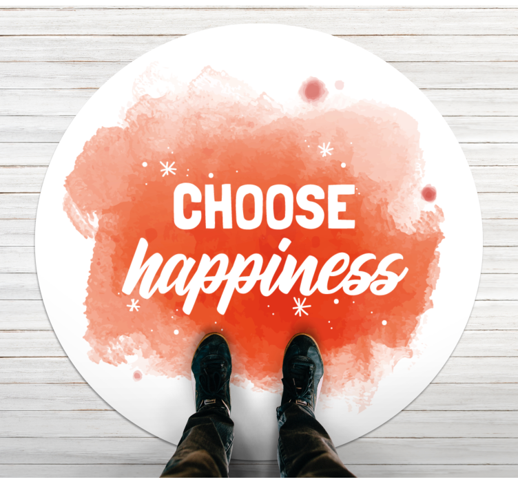 Choose Happiness custom vinyl carpet - TenStickers