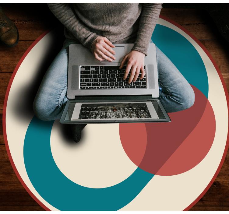 Circles In Harmony modern vinyl carpet - TenStickers