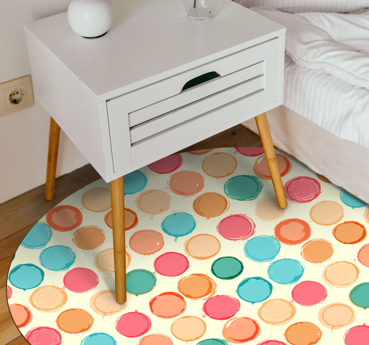 Circular Array geometric vinyl carpet - TenStickers