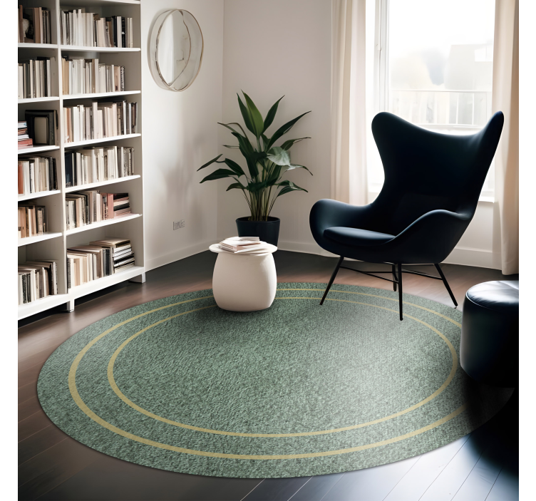 Circular Minimal Design minimalist vinyl carpet - TenStickers