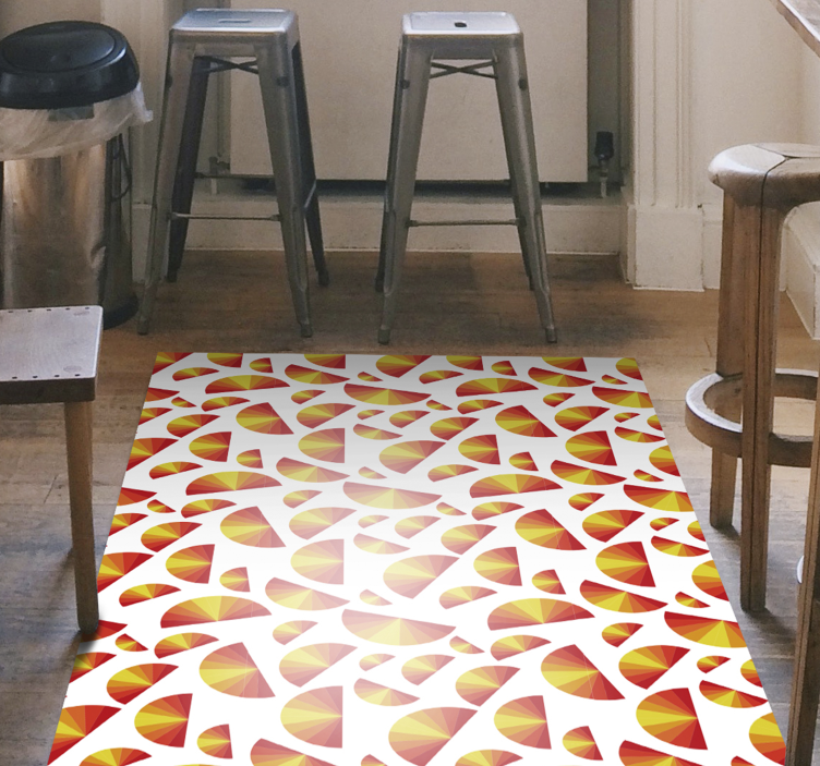 Circular Motif Array geometric vinyl carpet - TenStickers