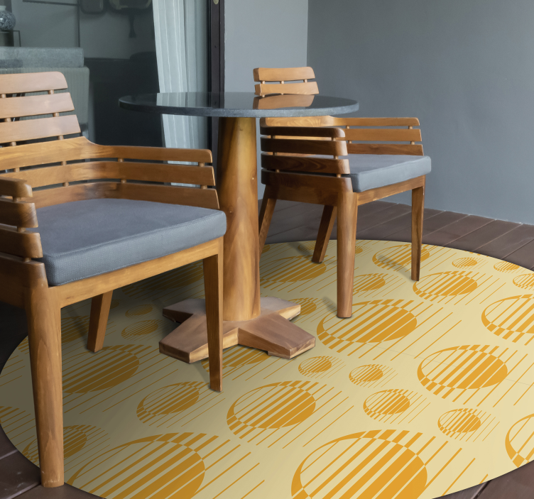 Circular Pattern dining room vinyl carpet - TenStickers