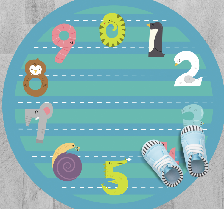 Circular Racetrack kids vinyl carpet - TenStickers