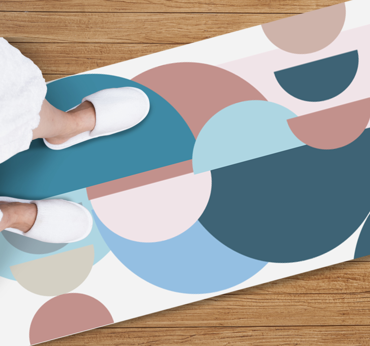 Circular Shapes Variation geometric vinyl carpet - TenStickers