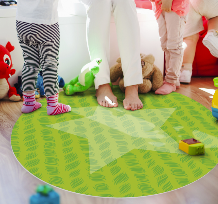 Circular Star Pattern kids vinyl carpet - TenStickers