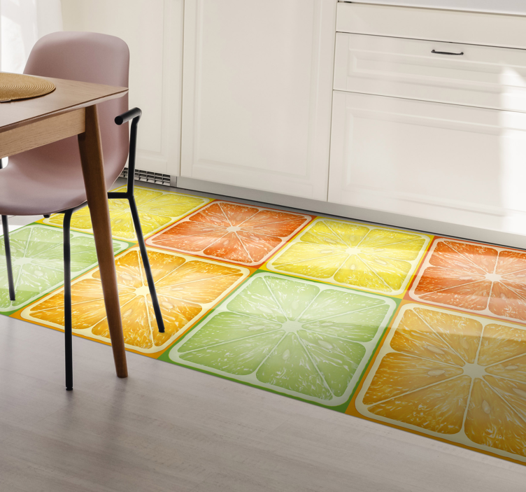 Citrus Slice Collage kitchen vinyl carpet - TenStickers