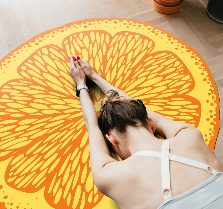 Orange citrus slice kitchen vinyl carpet - TenStickers