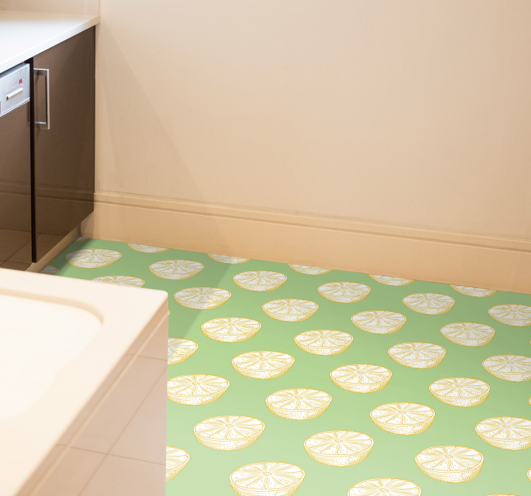 Citrus Slice Illustration kitchen vinyl carpet - TenStickers